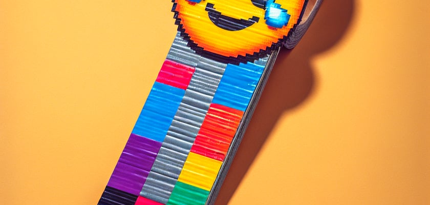 Duct tape emoji bookmark