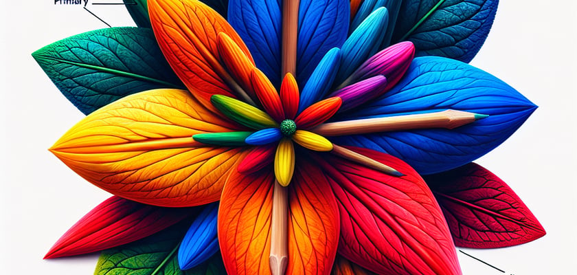 Preschool color mixing flower