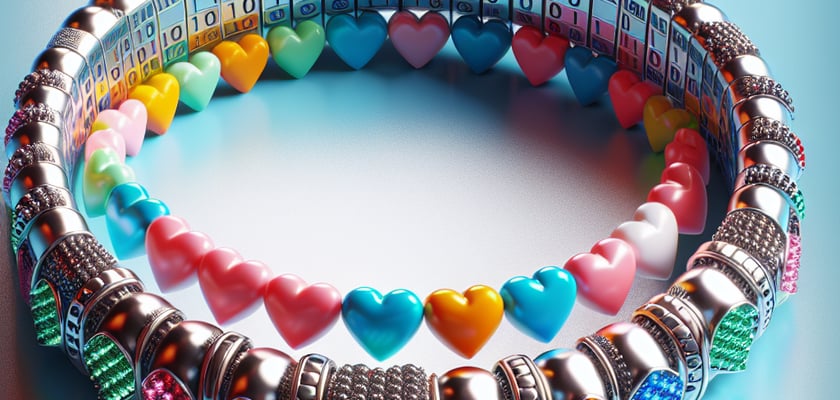 Valentine coding bracelets
