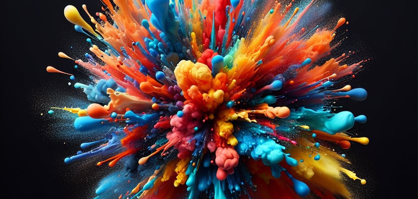 Exploding paint bombs