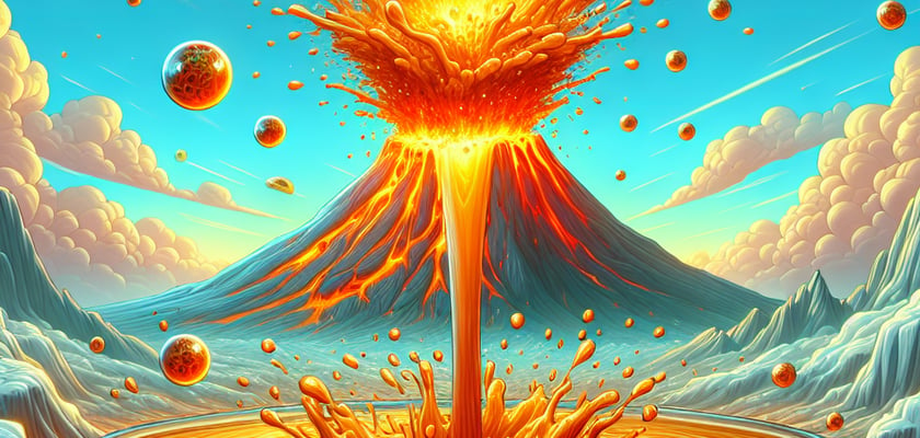 Erupting volcano slime