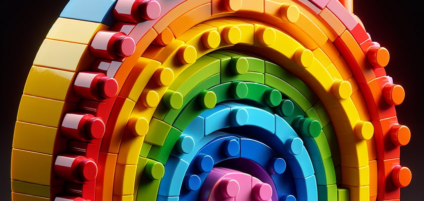 Lego rainbow