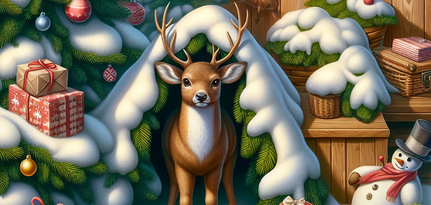 Christmas ideas preschoolers hide deer