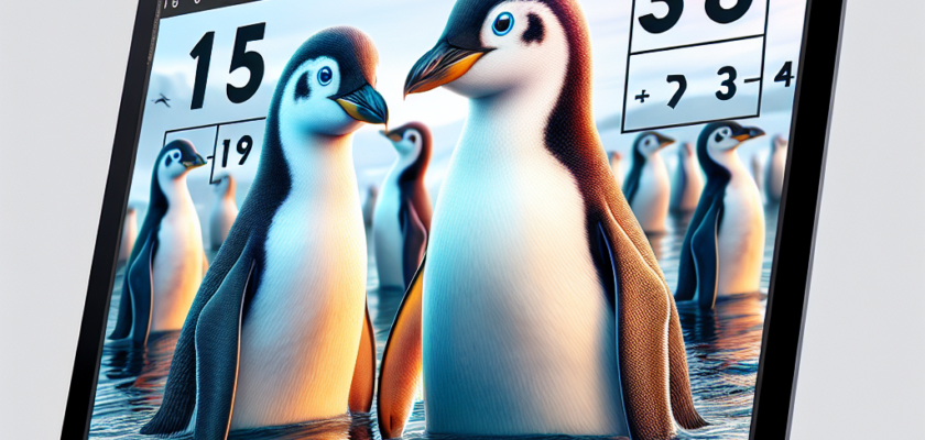 Penguin 10 frame worksheet
