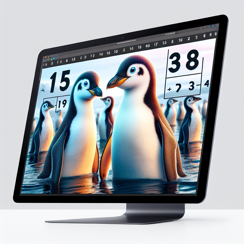 Penguin 10 Frame Worksheet